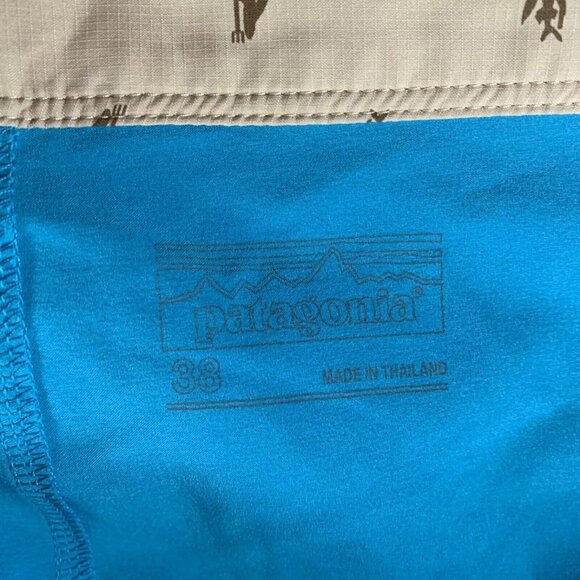 Patagonia Men's Light and Variable Blue Swimming Trunk Board Shorts Size XL 9004 - Picture 11 of 13